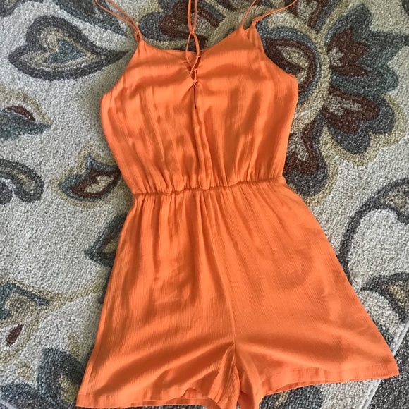 Tahari Other - Tahari orange Spaghetti strap romper